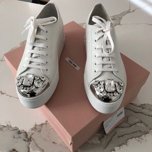 Miu Miu White platform sneakers